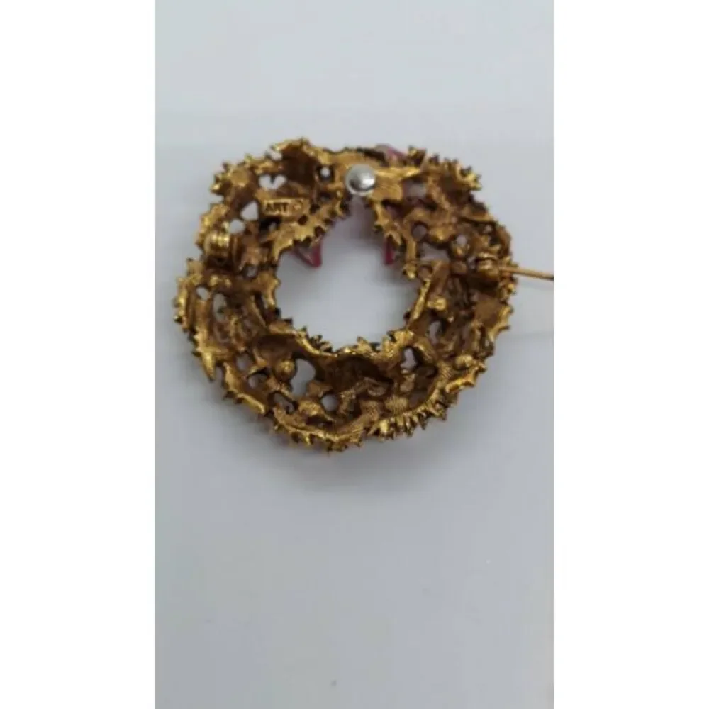 Vintage ART wreath brooch‎ Arthur Pepper